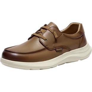 Bata休闲皮鞋男2025秋季商场新款英伦百搭厚底牛皮单鞋K8953CM5