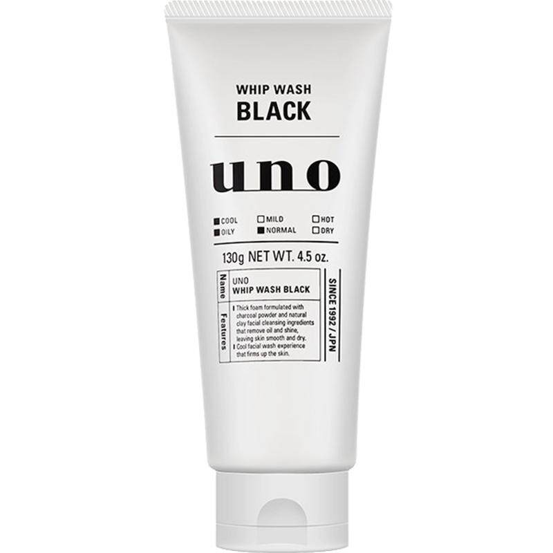 UNO/吾诺日本资生堂男士洗面奶洁面炭活温和深层130g/支清洁泡沫