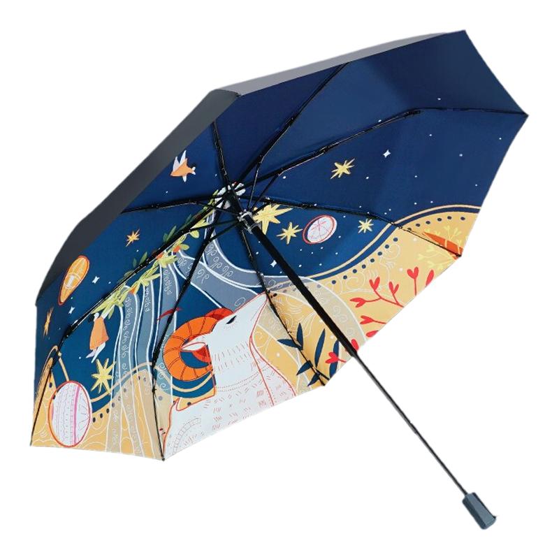 红叶太阳伞女生晴雨两用高颜值