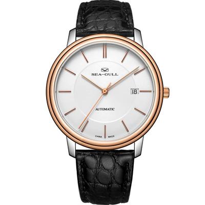 海鸥表单历皮带机械男表