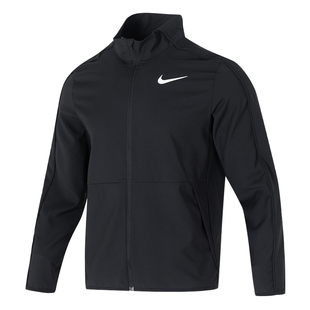 耶运动耐克外套正品男新款黑色开衫立领运动长袖卫衣Nike运动夹克