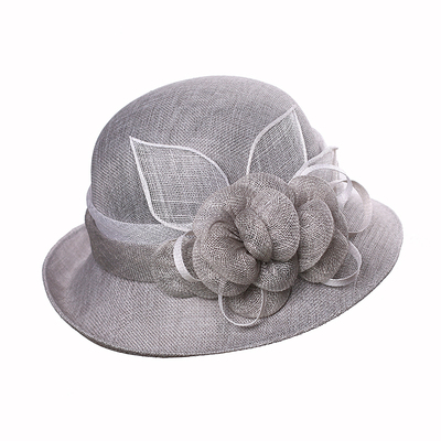 高端优雅风麻纱卷边防晒遮阳帽