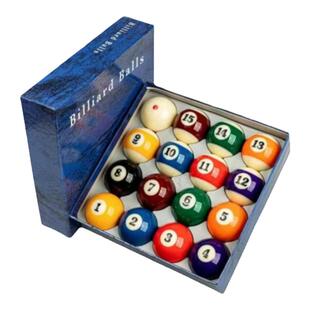 黑八水晶台球子美式十六彩桌球杆斯诺克球子标准大号台球用品包邮