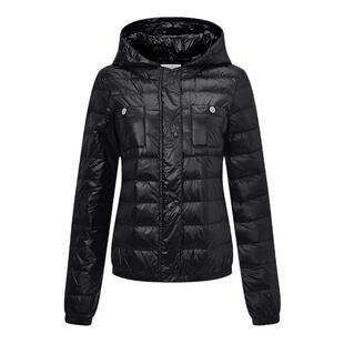 RARE威雅女装 秋冬新款女士外套黑色保暖轻薄羽绒服RR2246130118