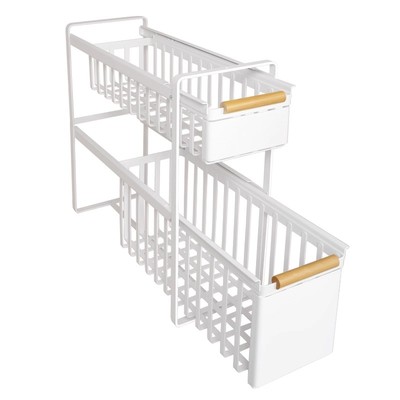 厨房下水道抽拉式置物架窄款拉篮