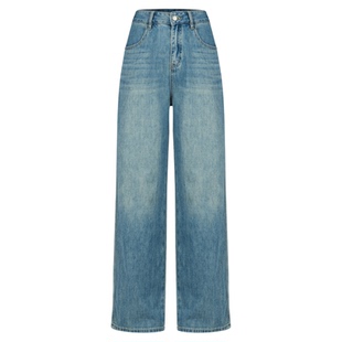 DTLANDO/商场同款25秋新品女装时尚显瘦百搭阔腿牛仔裤