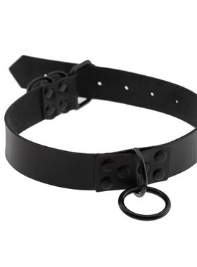 暗黑皮革黑钉哈范项链万圣节