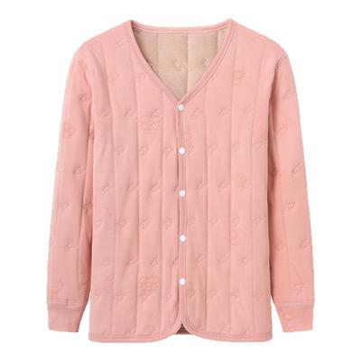 保暖神器居家羊毛保暖开衫套装