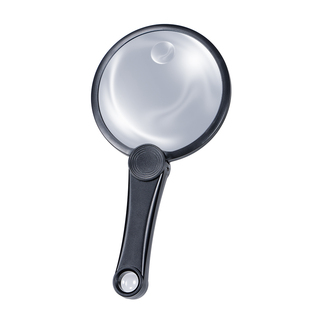 陌华专业款130mm大直径充电放大镜高清正品老人用30倍阅读看书用带护眼灯儿童不伤眼手持式放大镜官方旗舰店