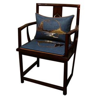 新中式红木沙发坐垫椅子餐椅圈椅太师椅餐椅实木沙发垫椅垫可定做