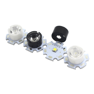 3535灯珠小透镜直径13mm led聚光10度30度聚光456090度珠面黑支架