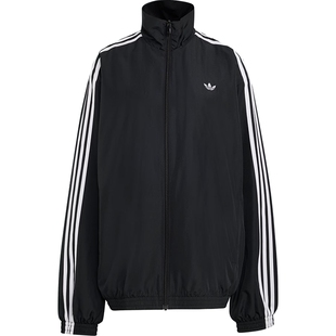 adidas阿迪达斯三叶草女子运动休闲立领夹克梭织外套锐力KD2894
