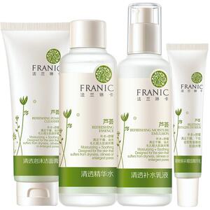 法兰琳卡芦荟清爽护肤套装祛痘屏障护肤品面霜补水水乳化妆品正品
