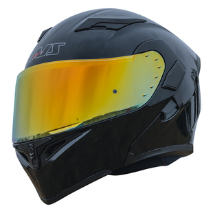 艾狮摩托车头盔男士机车全盔揭面盔带蓝牙耳机双镜四季骑行3C认证