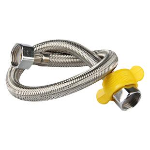 双头304不锈钢编织制软管 马桶三角阀龙头连接冷热进水4分防爆管