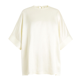 ZHUCHONGYUN2026春新款光泽缎纹极简中式宽松短袖上衣