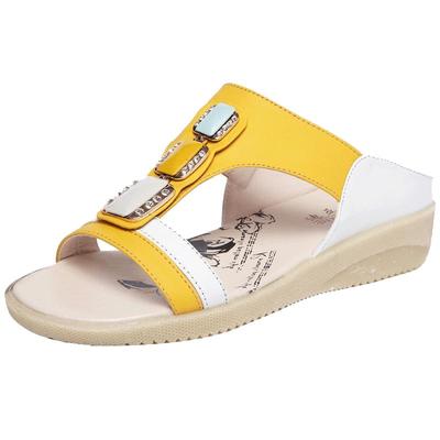 拖鞋女夏季2024新款真皮软底休闲