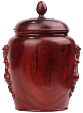 印度小叶紫檀木茶叶罐