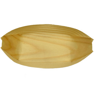 5678寸一次性小木船寿司点心盘章鱼丸木皮船形碟餐具水信玄饼木舟