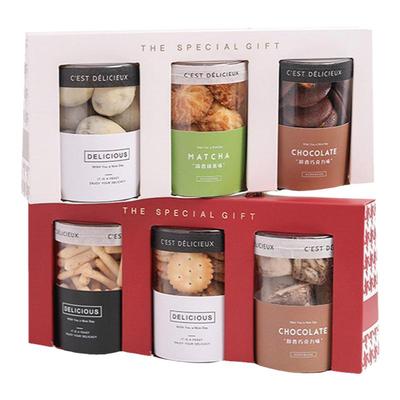 新年雪花酥饼干盒密封罐包装盒