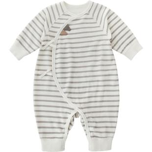 新生儿婴儿衣服春秋和尚服初生儿哈衣爬服秋冬加厚保暖宝宝连体衣