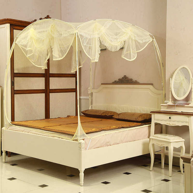 蚊帐蒙古包带支架家用1.35 1.5 1.8 2.0 2米2.2床学生宿舍1m1.2