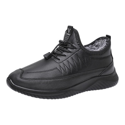 老北京爸爸鞋冬季加绒加厚一脚蹬