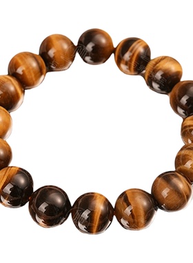 【守护之石】与卿珠宝 12mm 天然虎眼石手串手链礼品男女同款