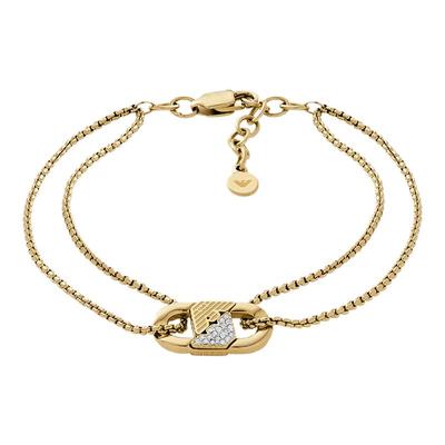 阿玛尼手链女互锁双链璀璨密镶