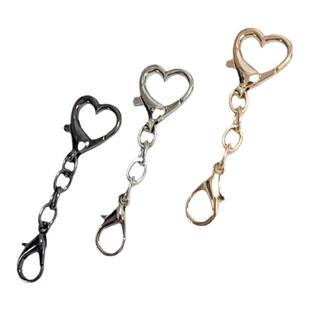 个性diy小短链扣环玩偶挂链男女钥匙链龙虾扣包带延长链爱心扣
