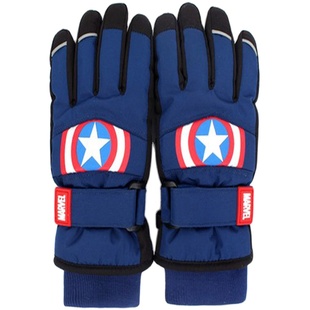 韩国winghouse儿童防雪冬滑雪加绒五指男女孩宝宝棉手套保暖防水