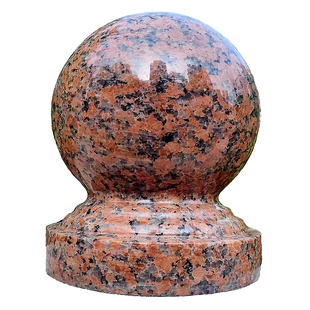 大门柱石球花岗岩圆球围栏围墙大理石风水球挡车路障球石墩圆石球