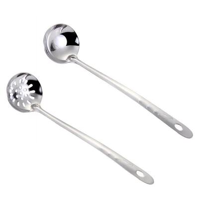 汤勺勺子家用长柄大号铁珍珠勺