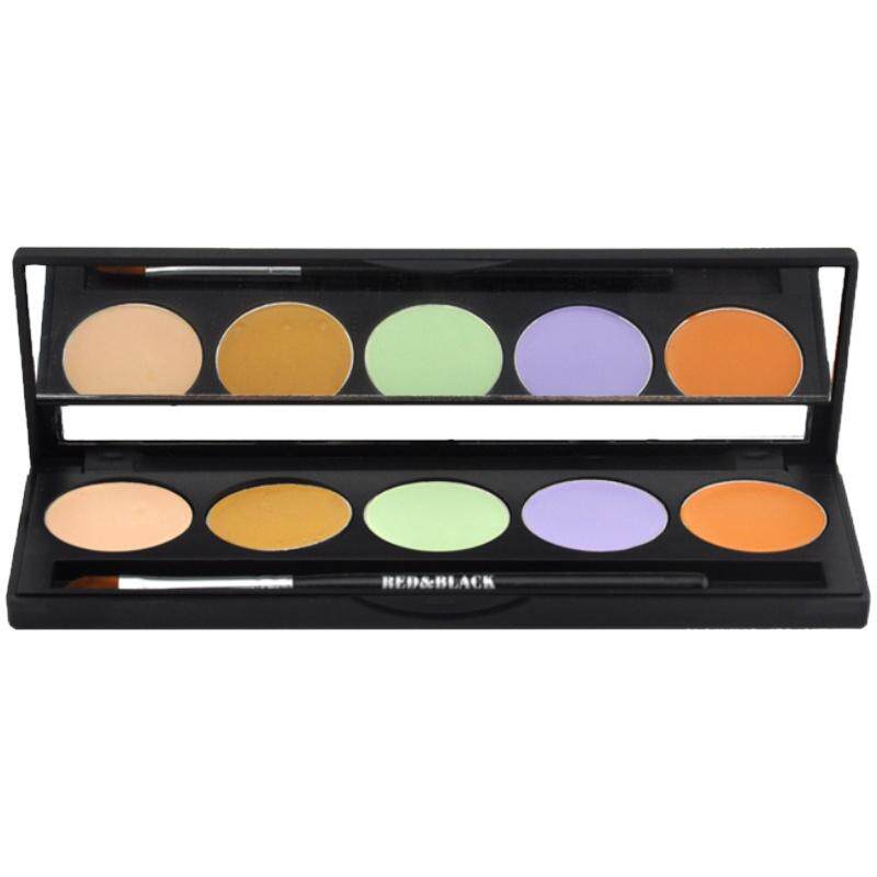 红与黑五色遮瑕膏高光修容遮暇膏遮痘痘印雀斑点黑眼圈化妆师专用