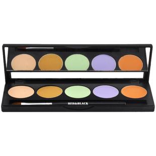 红与黑五色遮瑕膏高光修容遮暇膏遮痘痘印雀斑点黑眼圈化妆师专用