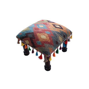 民族风软包矮凳子北欧实木小板凳入户门换鞋凳美式客厅搭脚凳坐凳