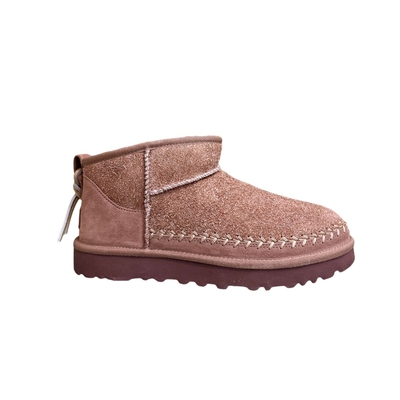 塔斯曼民族风包头拖麦穗雪地靴女