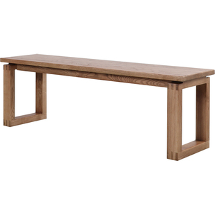 实木长条凳白蜡木餐椅长板凳床尾凳现代简约换鞋凳家用原木长凳子