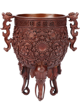 紫铜《永固杯》摆件小巧江山永固掌心杯桌面车摆工艺品礼品摆设