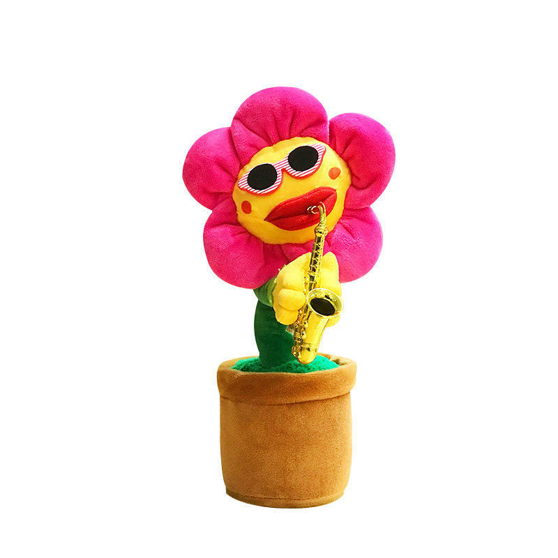抖音妖娆花太阳花玩具抖音玩具喇叭搞怪创意会吹喇叭的向日葵玩具