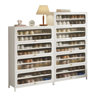 家用钢制鞋柜入户玄关进门口落地多层防尘鞋架简易大容量收纳鞋柜