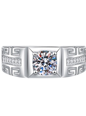 长城纹路戒指男潮流时尚个性经典