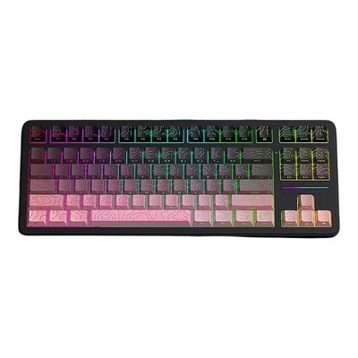 黑吉蛇YG80三模RGB机械键盘