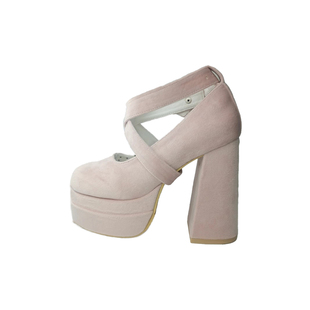 莉莉安小熊潘达原创lo鞋防水台黑色粗跟高跟鞋优雅玛丽珍单鞋