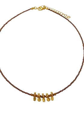 MAPG新中式朱砂红叠戴串珠项链百搭度假感浪漫颈链锁骨链首饰品女