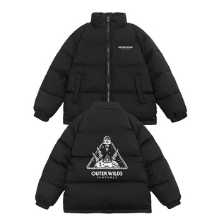 Steam游戏星际拓荒outer wilds周边无帽短款羽绒服男女情侣面包服