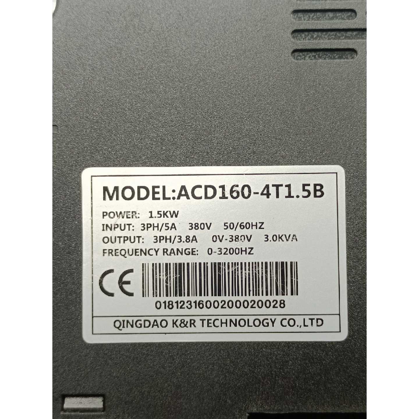 议价科润变频器两台,一台A160-4T1.5B 1.5kw/