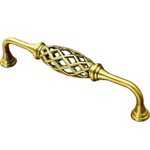 青古铜鸟笼拉手 欧式古典橱柜衣柜门把手 复古田园网状抽屉拉手