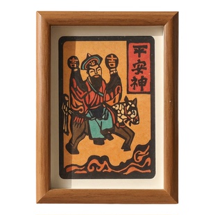 新年添福礼云南非遗甲马版画相框摆台桌面喜庆装饰摆件创意礼物
