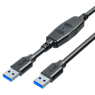 sgo/斯格 USB3.0公对公数据线双公头带放大器会议摄像头连接线5G